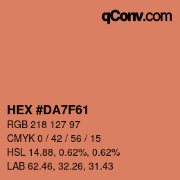 カラーコード: HEX #DA7F61 | qconv.com