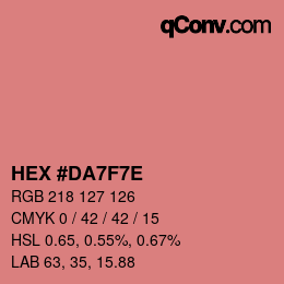 Color code: HEX #DA7F7E | qconv.com