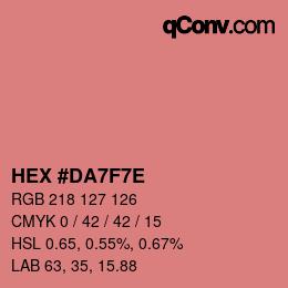 カラーコード: HEX #DA7F7E | qconv.com