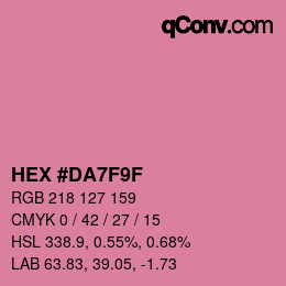 カラーコード: HEX #DA7F9F | qconv.com