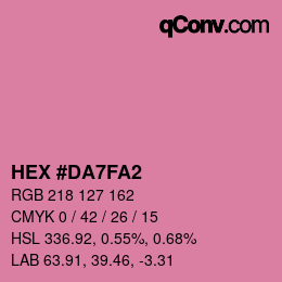 Color code: HEX #DA7FA2 | qconv.com