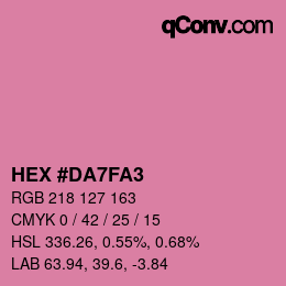 カラーコード: HEX #DA7FA3 | qconv.com