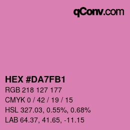 Color code: HEX #DA7FB1 | qconv.com