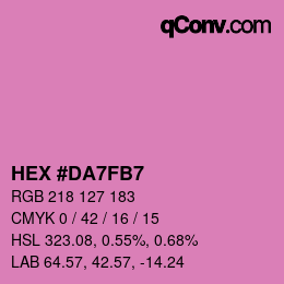 カラーコード: HEX #DA7FB7 | qconv.com