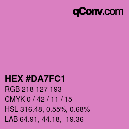 Color code: HEX #DA7FC1 | qconv.com