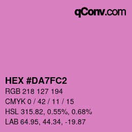 カラーコード: HEX #DA7FC2 | qconv.com