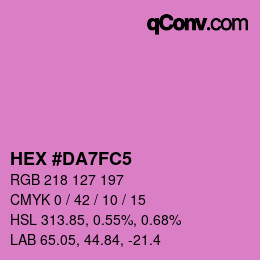 Color code: HEX #DA7FC5 | qconv.com