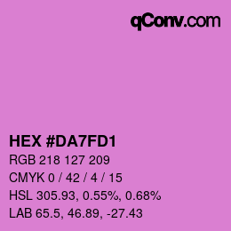 Color code: HEX #DA7FD1 | qconv.com