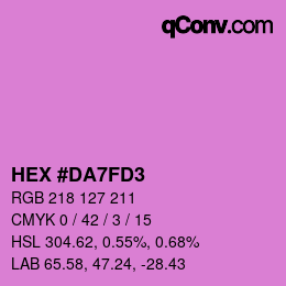 Color code: HEX #DA7FD3 | qconv.com