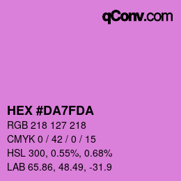 Color code: HEX #DA7FDA | qconv.com