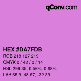カラーコード: HEX #DA7FDB | qconv.com