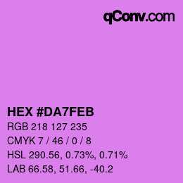 Color code: HEX #DA7FEB | qconv.com