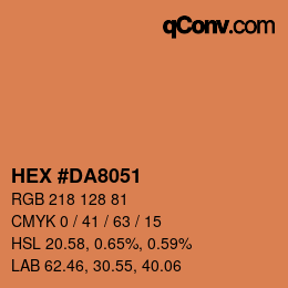 カラーコード: HEX #DA8051 | qconv.com