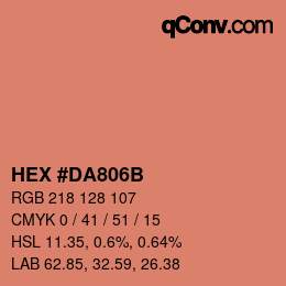 Color code: HEX #DA806B | qconv.com