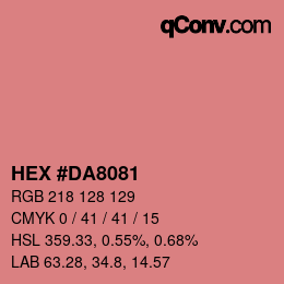 Color code: HEX #DA8081 | qconv.com