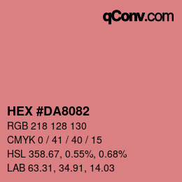 カラーコード: HEX #DA8082 | qconv.com