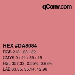 Color code: HEX #DA8084 | qconv.com