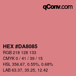 Color code: HEX #DA8085 | qconv.com