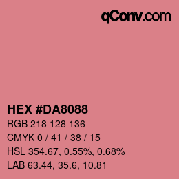 カラーコード: HEX #DA8088 | qconv.com