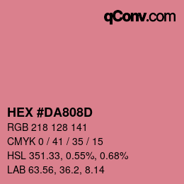 カラーコード: HEX #DA808D | qconv.com