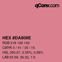 Color code: HEX #DA808E | qconv.com