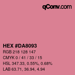 Color code: HEX #DA8093 | qconv.com