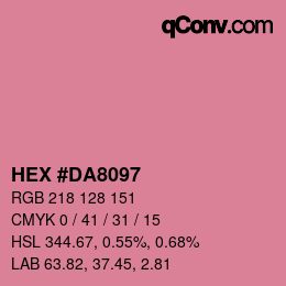 Color code: HEX #DA8097 | qconv.com