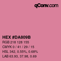 Color code: HEX #DA809B | qconv.com