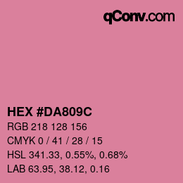 Color code: HEX #DA809C | qconv.com