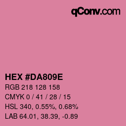 カラーコード: HEX #DA809E | qconv.com