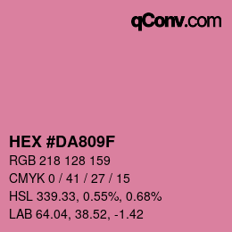 カラーコード: HEX #DA809F | qconv.com