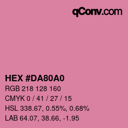 カラーコード: HEX #DA80A0 | qconv.com