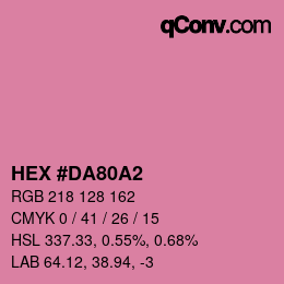 Color code: HEX #DA80A2 | qconv.com