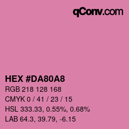 Farbcode: HEX #DA80A8 | qconv.com