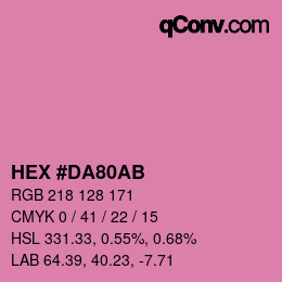 カラーコード: HEX #DA80AB | qconv.com