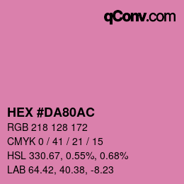 Color code: HEX #DA80AC | qconv.com