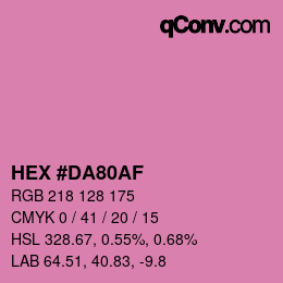 カラーコード: HEX #DA80AF | qconv.com