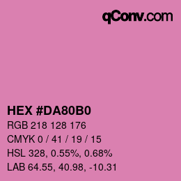 Color code: HEX #DA80B0 | qconv.com