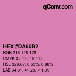 カラーコード: HEX #DA80B2 | qconv.com
