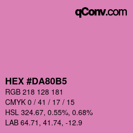 カラーコード: HEX #DA80B5 | qconv.com