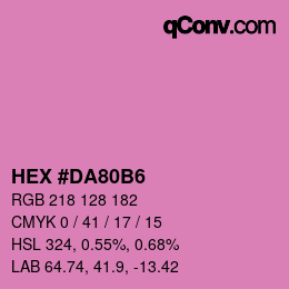 Color code: HEX #DA80B6 | qconv.com