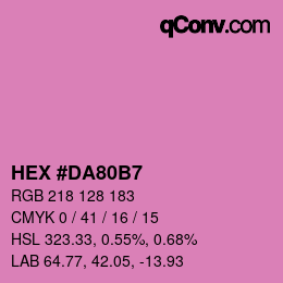 Color code: HEX #DA80B7 | qconv.com