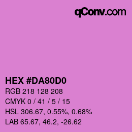 Color code: HEX #DA80D0 | qconv.com