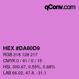 カラーコード: HEX #DA80D9 | qconv.com