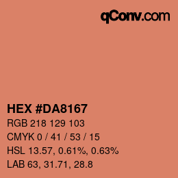 Color code: HEX #DA8167 | qconv.com