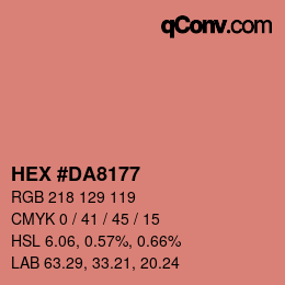 カラーコード: HEX #DA8177 | qconv.com