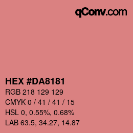 颜色代码: HEX #DA8181 | qconv.com