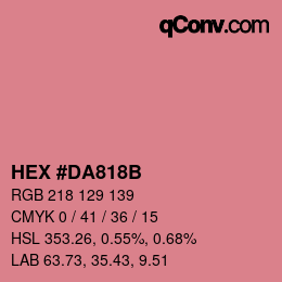 Color code: HEX #DA818B | qconv.com
