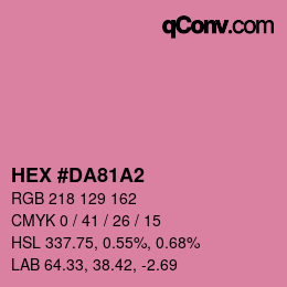 カラーコード: HEX #DA81A2 | qconv.com
