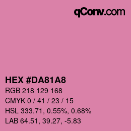 カラーコード: HEX #DA81A8 | qconv.com